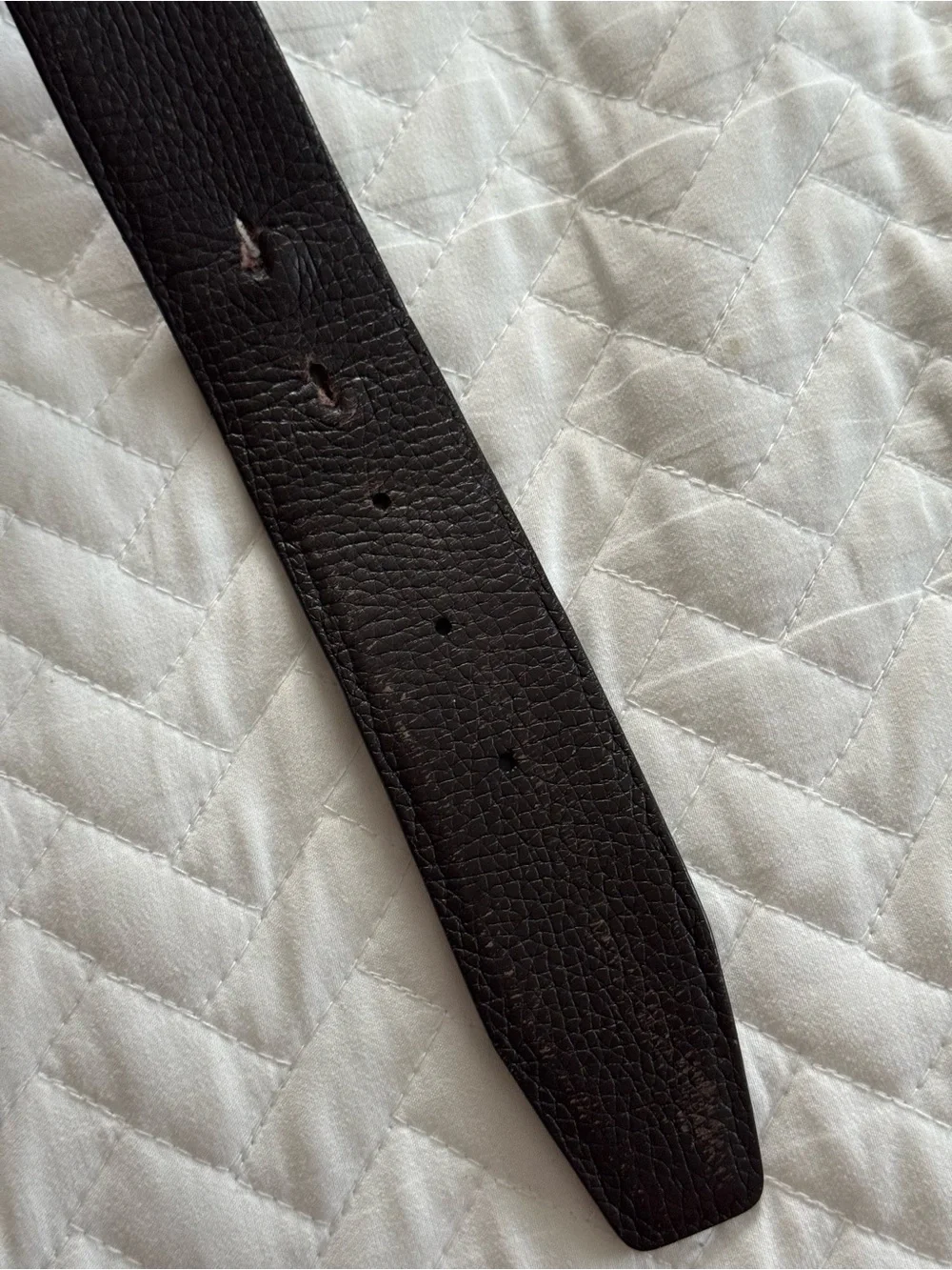 Tom Ford Signature T Buckle Grain Leather Belt Reversible Black Brown, Size 95